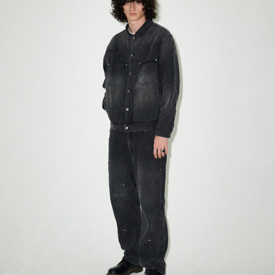 Mahagrid Western Denim Pant [Black]