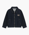 Marithé François Girbaud Kids Classic Logo Denim Zip-Up Jacket Dark Blue