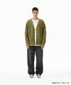 Mahagrid Mixed Hairy Knit Cardigan