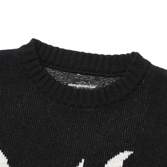 Nice Ghost Club Girl Gang Eyes Fringed Knit