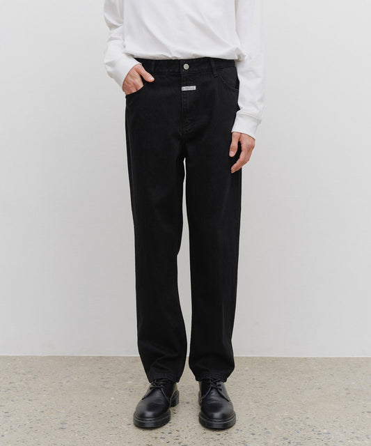 Marithé François Girbaud M Slim Straight Denim Pants Matt Black
