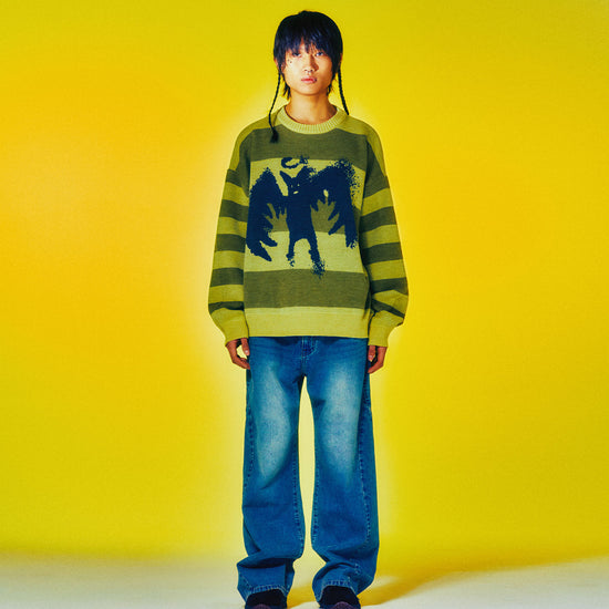 Nice Ghost Club Side Panel Bootscut Denim Pants [Blue]