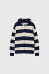 General Idea UNISEX Open Button Stripe Hoodie