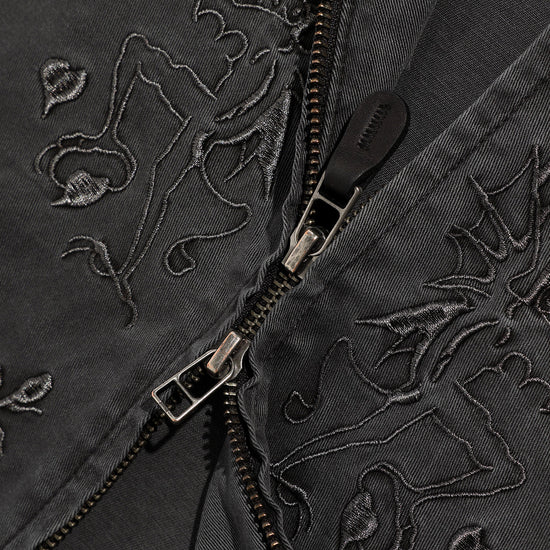 Nice Ghost Club Tattoo Harrington Dyed Jacket [Black]