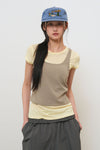 General Idea WOMAN Two-Way Color Layered T-Shirt