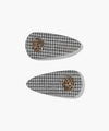 Marithé François Girbaud Kids W Circle Logo Hair Pin 2 Pack Check