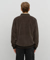 Marithé François Girbaud Classic Logo Collared Velour Sweatshirt Brown