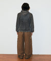 Mahagrid Pigment Mesh Zip Up Knit