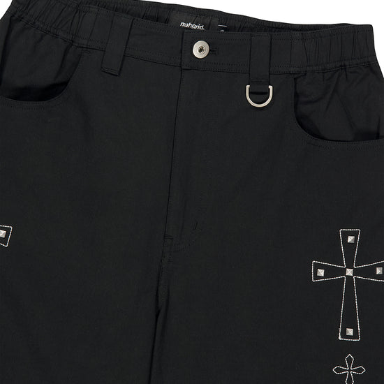 Mahagrid Cross Stud Twill Shorts