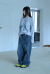 Nice Ghost Club Wrestling Star Long Sleeve Tee