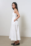 General Idea [LUPITA PICK] WOMAN LACE SLEEVELESS LONG DRESS [WHITE]