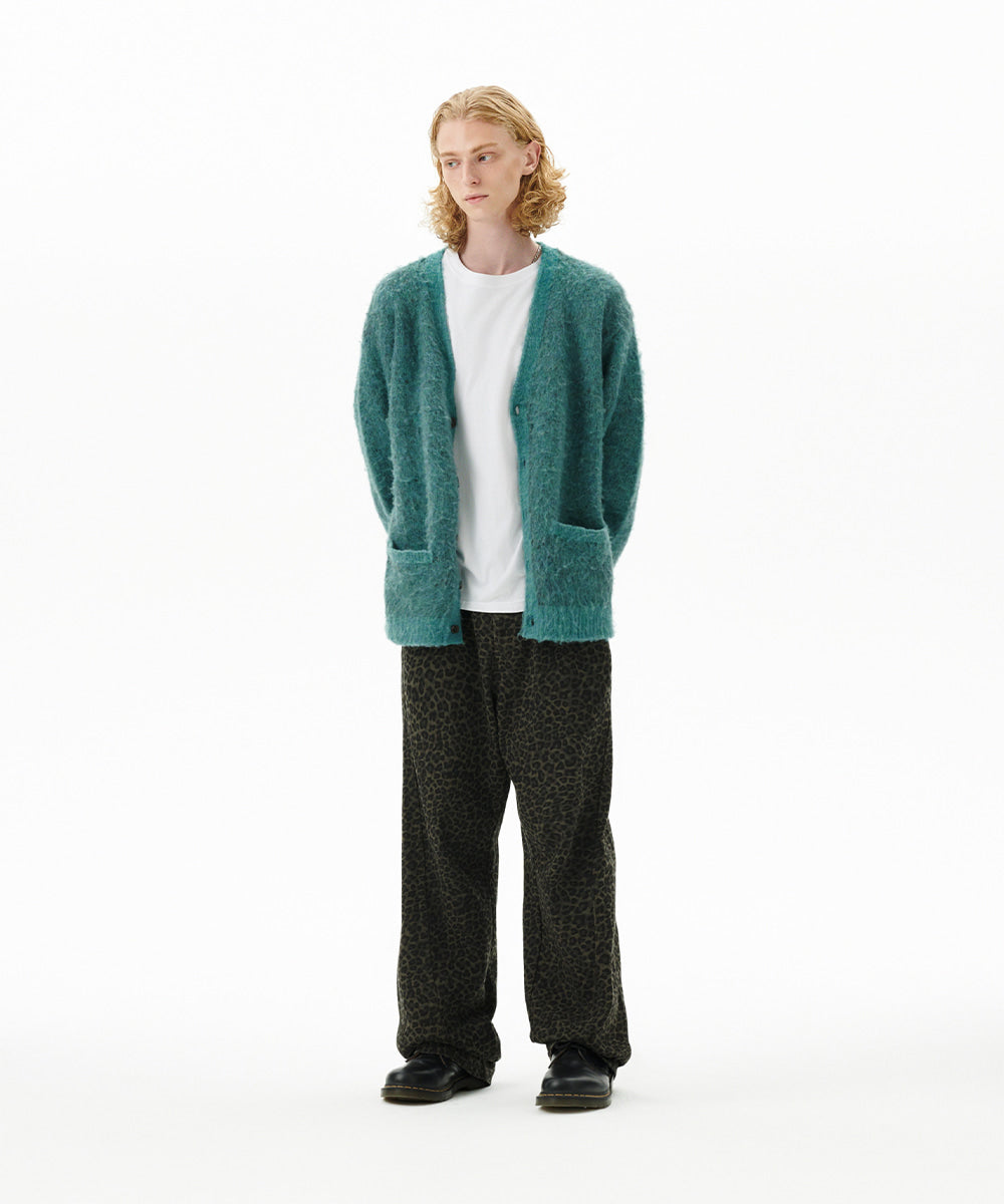 Mahagrid Mixed Hairy Knit Cardigan