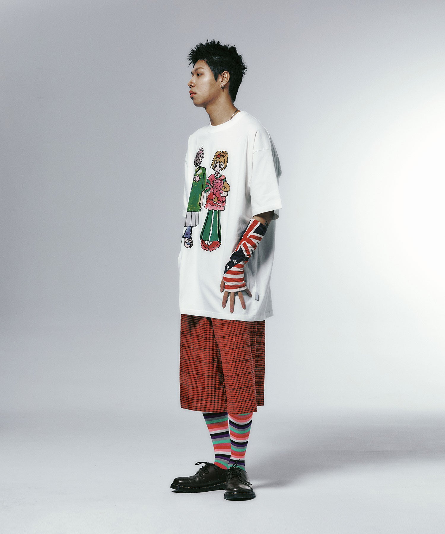 Nice Ghost Club Soul Pussy Cat Ghost Soul Girl Big Big Tee White