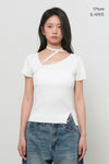 General Idea WOMAN Unbalanced Ribbed Strap Half Knit
