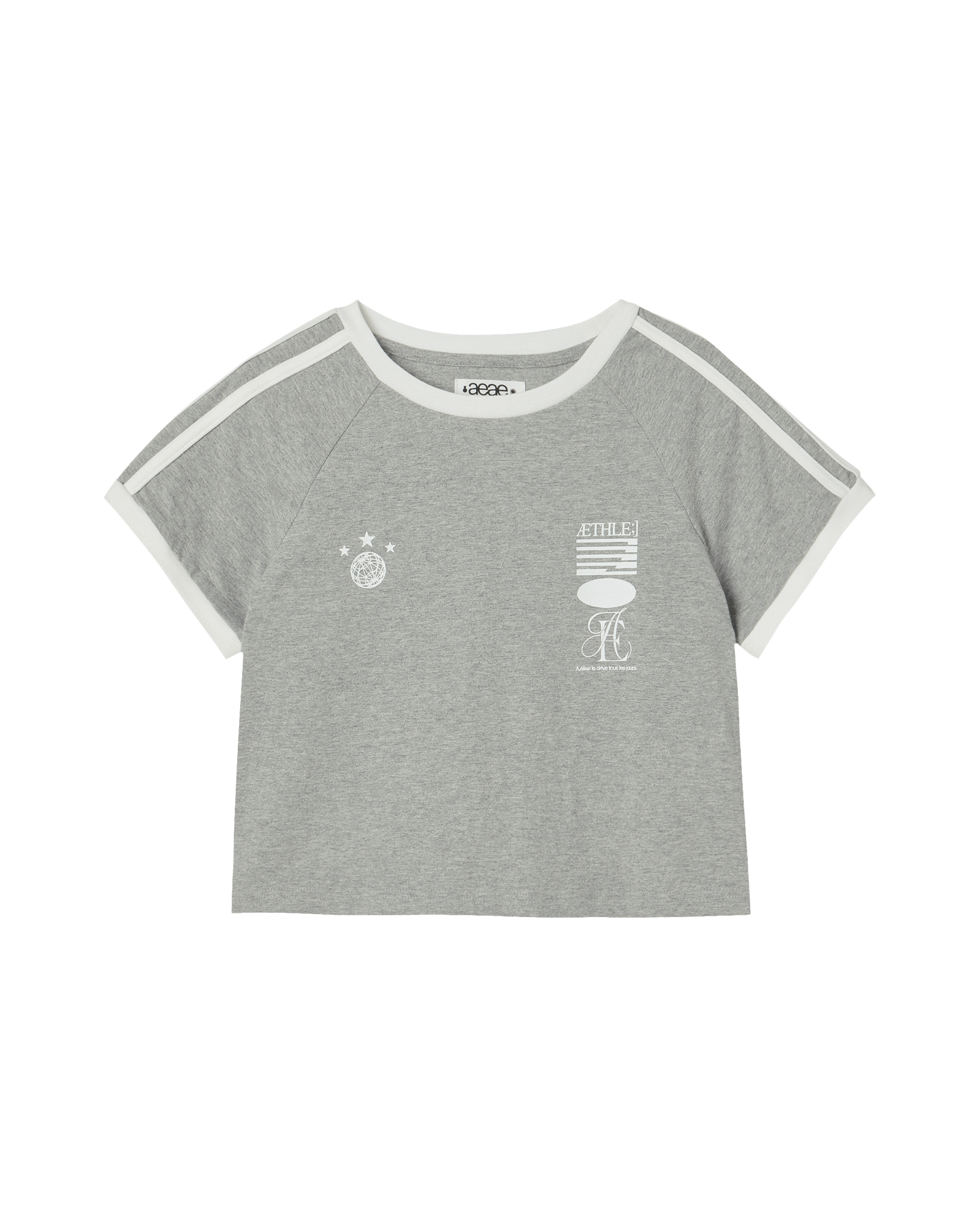 AEAE Athlete Stripe Half T-Shirt