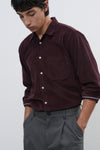 General Idea Unisex Slim Fit Corduroy Open Collar Shirt