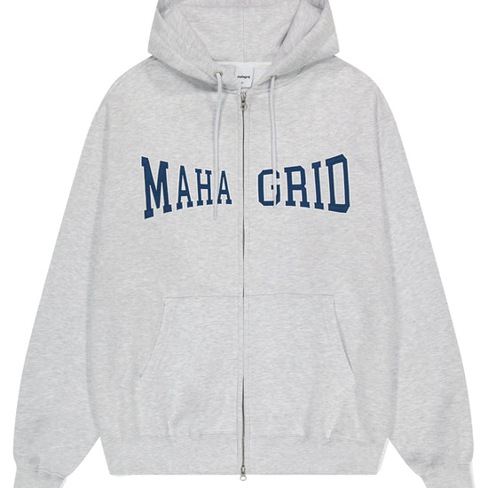 Mahagrid Applique Zip Up Hoodie