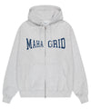 Mahagrid Applique Zip Up Hoodie