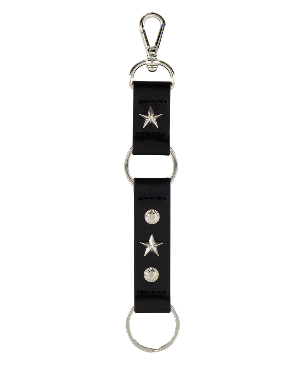 Mahagrid CONCHO LEATHER KEYCHAIN [BLACK]