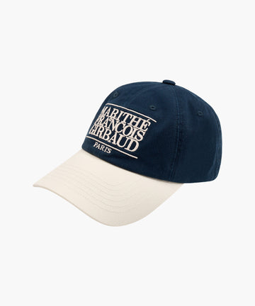Marithé François Girbaud CLASSIC LOGO 6PANEL COLOR BLOCK CAP ivory