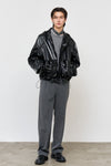 General Idea UNISEX Glossy Packable Wind Breaker [BLACK]
