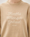 Marithé François Girbaud DRAWING CLASSIC LOGO KNIT PULLOVER beige