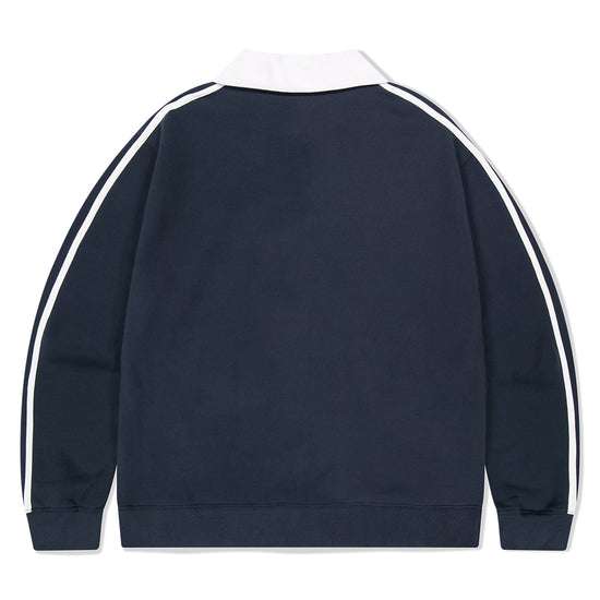 Mahagrid Track Collar Sweatshirt Navy
