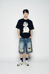 ADLV Baby Face Ice Cream Girl Sleeve T-Shirt