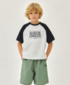 Marithé François Girbaud Kids Classic Logo Raglan Oversized Tee Coral Pink