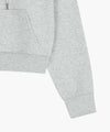Marithé François Girbaud W DRAWING CLASSIC LOGO CROP HOODIE light heather gray