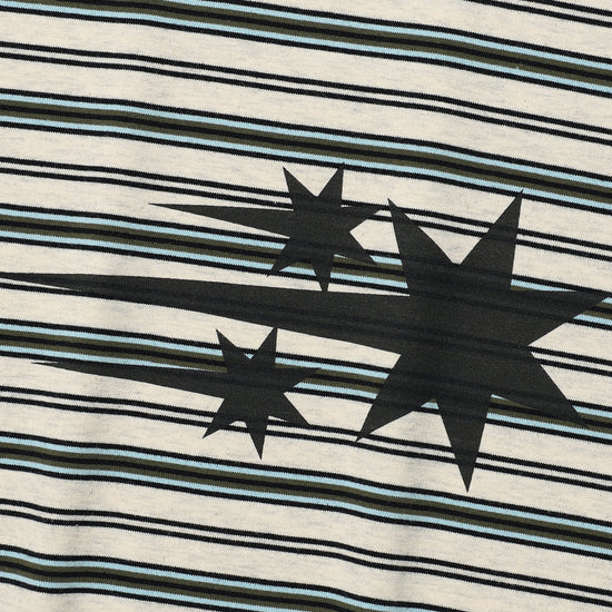 Nice Ghost Club Stripe 3 Star Basic Tee [Oatmeal]