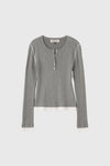 General Idea WOMAN Henry Neck Layered Knit Pullover
