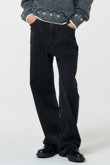 General Idea MAN Brushed Stretch Straight Denim Pants