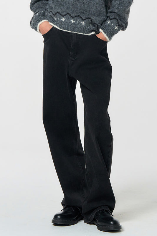 General Idea MAN Brushed Stretch Straight Denim Pants