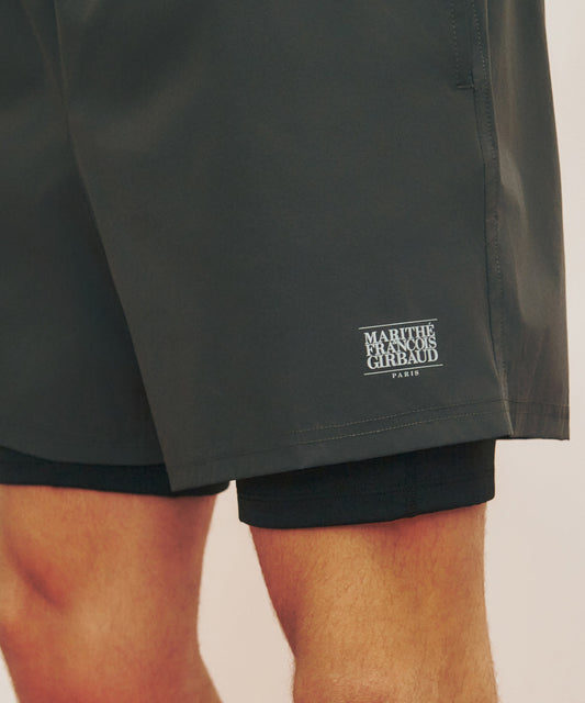 Marithé François Girbaud Marithé Sport M Double-Layer Shorts Charcoal