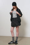 General Idea WOMAN Sheer Shirring Layered Banding Skirt