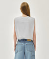 Marithé François Girbaud SORONA COOL SMALL CLASSIC LOGO SLEEVELESS light heather gray