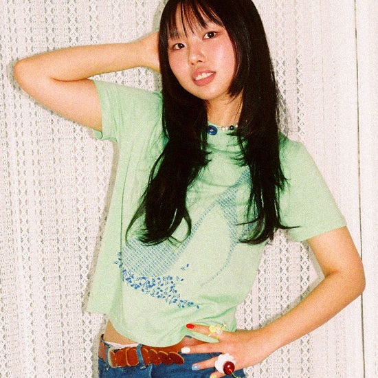 Nice Ghost Club X Jimmizo Music Note Tee in Yellow Green