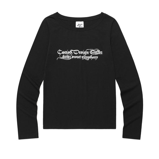 Cavish W SYMPHONY LONG SLEEVE TEE [BLACK]