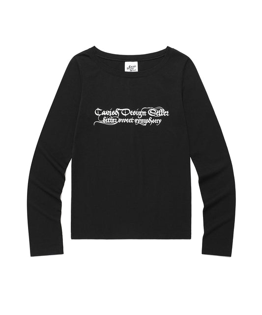 Cavish W SYMPHONY LONG SLEEVE TEE [BLACK]