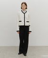 Marithé François Girbaud W Boucle Knit Round Neck Cardigan