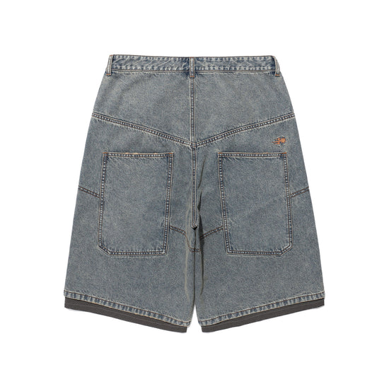 Nice Ghost Club Layered Mesh Denim Shorts
