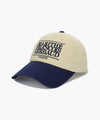 Marithé François Girbaud CLASSIC LOGO 6PANEL COLOR BLOCK CAP ivory