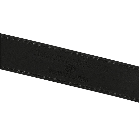 Mahagrid STITCH LEATHER BELT [BLACK]