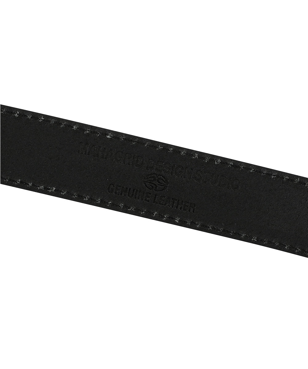 Mahagrid STITCH LEATHER BELT [BLACK]