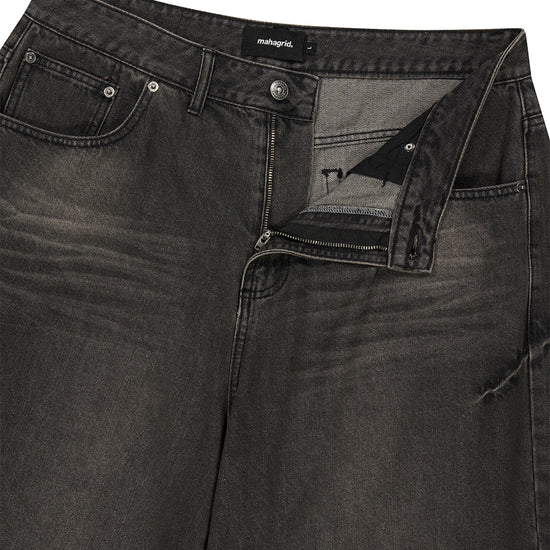Mahagrid Bermuda Domingo Denim Short in Black