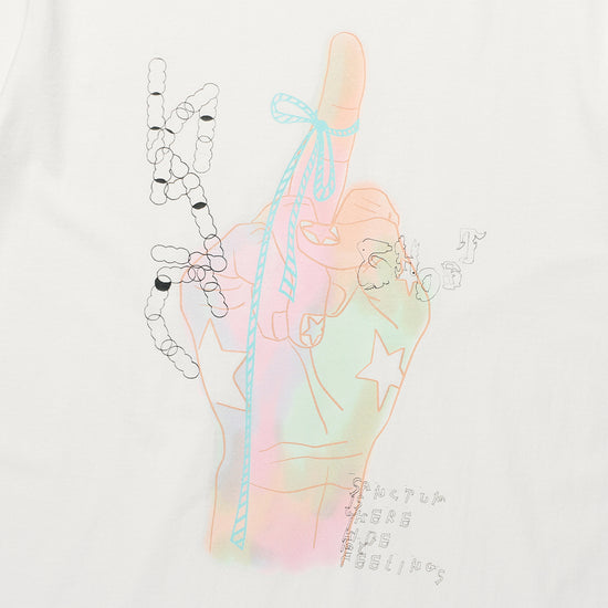 Nice Ghost Club Rainbow Finger Tee