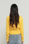 General Idea WOMAN GNRL Signature Superfine Wool Cable Cardigan [Light Grey]