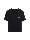 MLB Women's Basic Street Ribbed Short Sleeve Knit Pullover