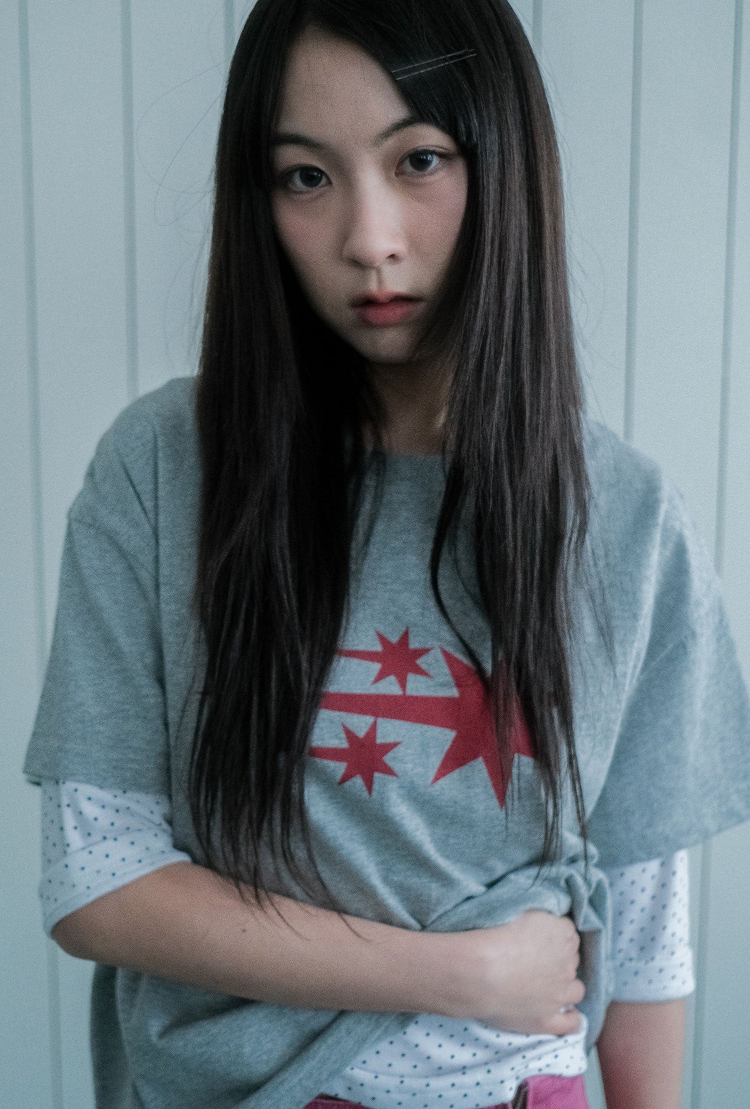 Nice Ghost Club 3star Big Crop Tee [Grey]